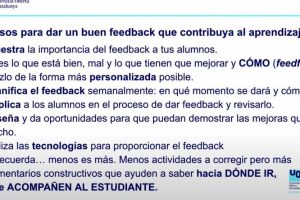 La importancia del feedback en el proceso educativo